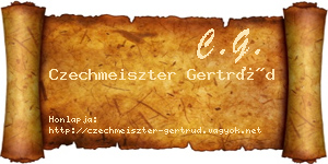 Czechmeiszter Gertrúd névjegykártya